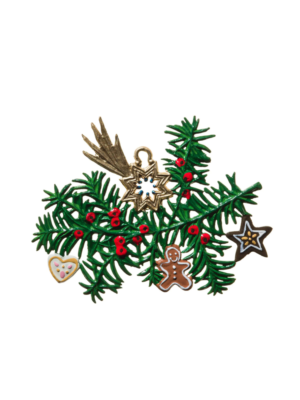 Wilhelm Schweizer Pewter Decorated Branch Ornament