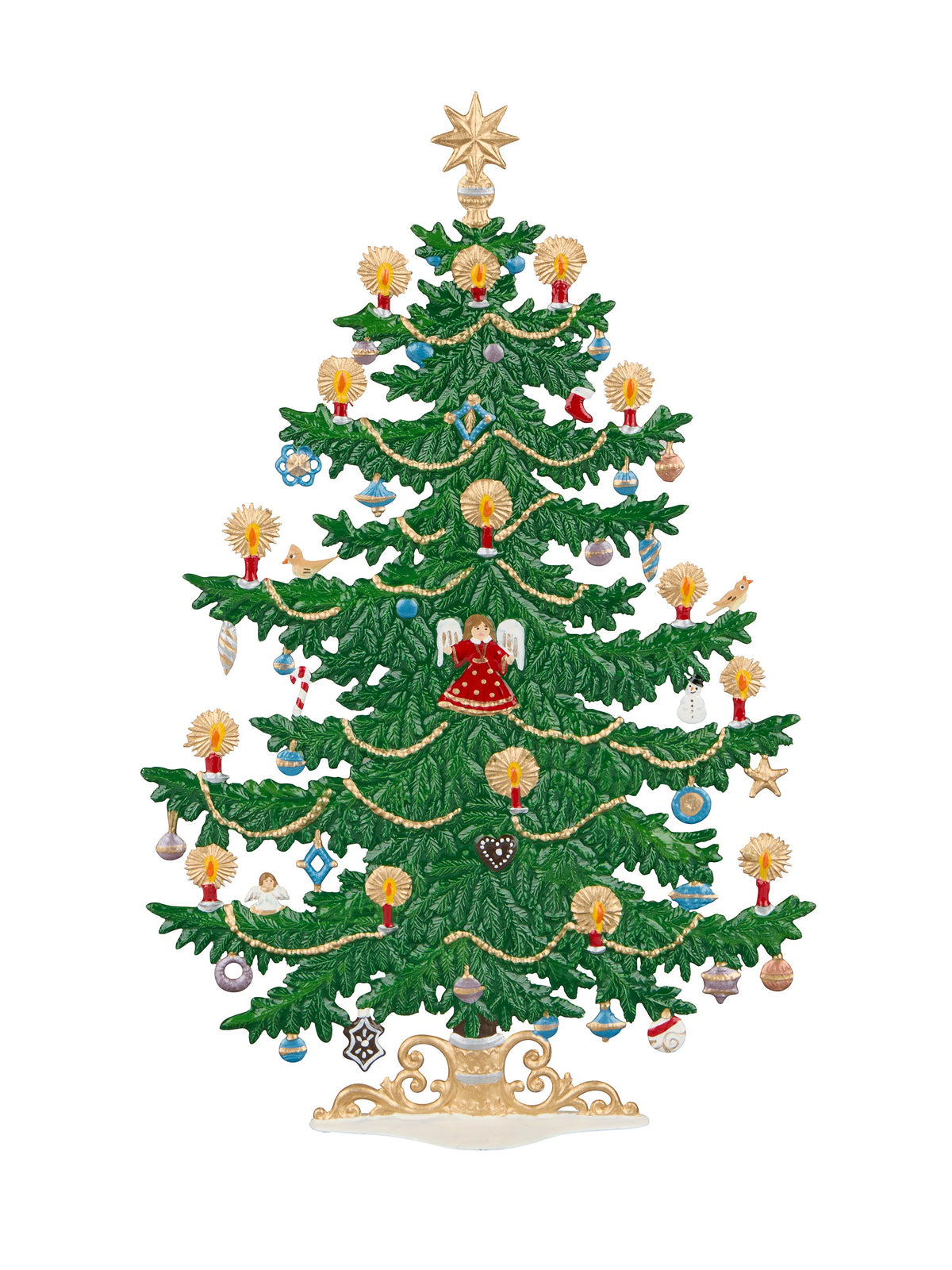 Wilhelm Schweizer Pewter Mid-Sized Decorated Tree