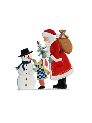 Wilhelm Schweizer Pewter Santa with Snowman