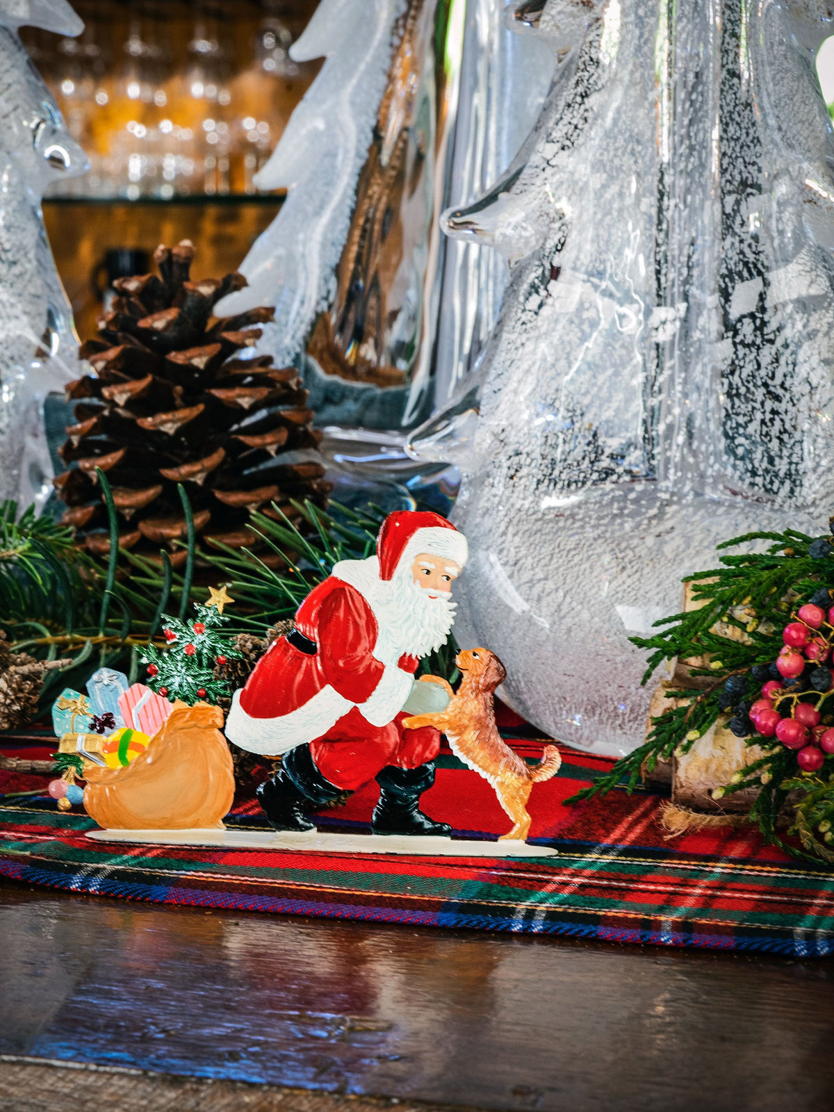 Wilhelm Schweizer Pewter Santa's Faithful Friend