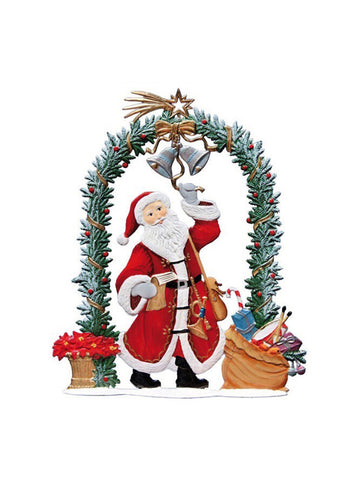 Wilhelm Schweizer Pewter Santa Ringing in the Season