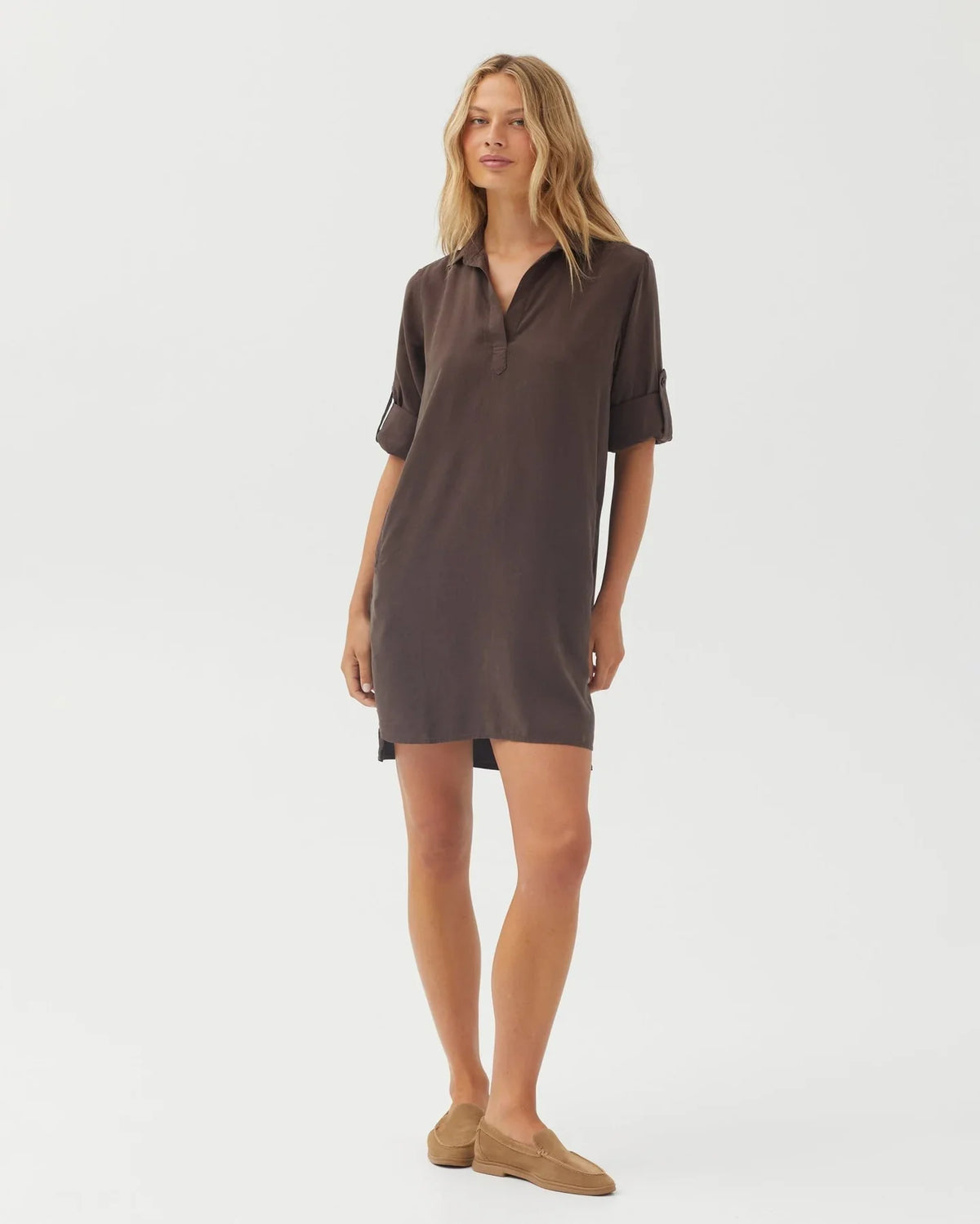 LONG SLEEVE A-LINE DRESS