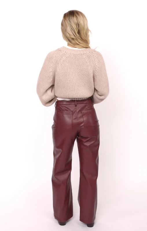 NIGHT VISION FAUX LEATHER PANTS