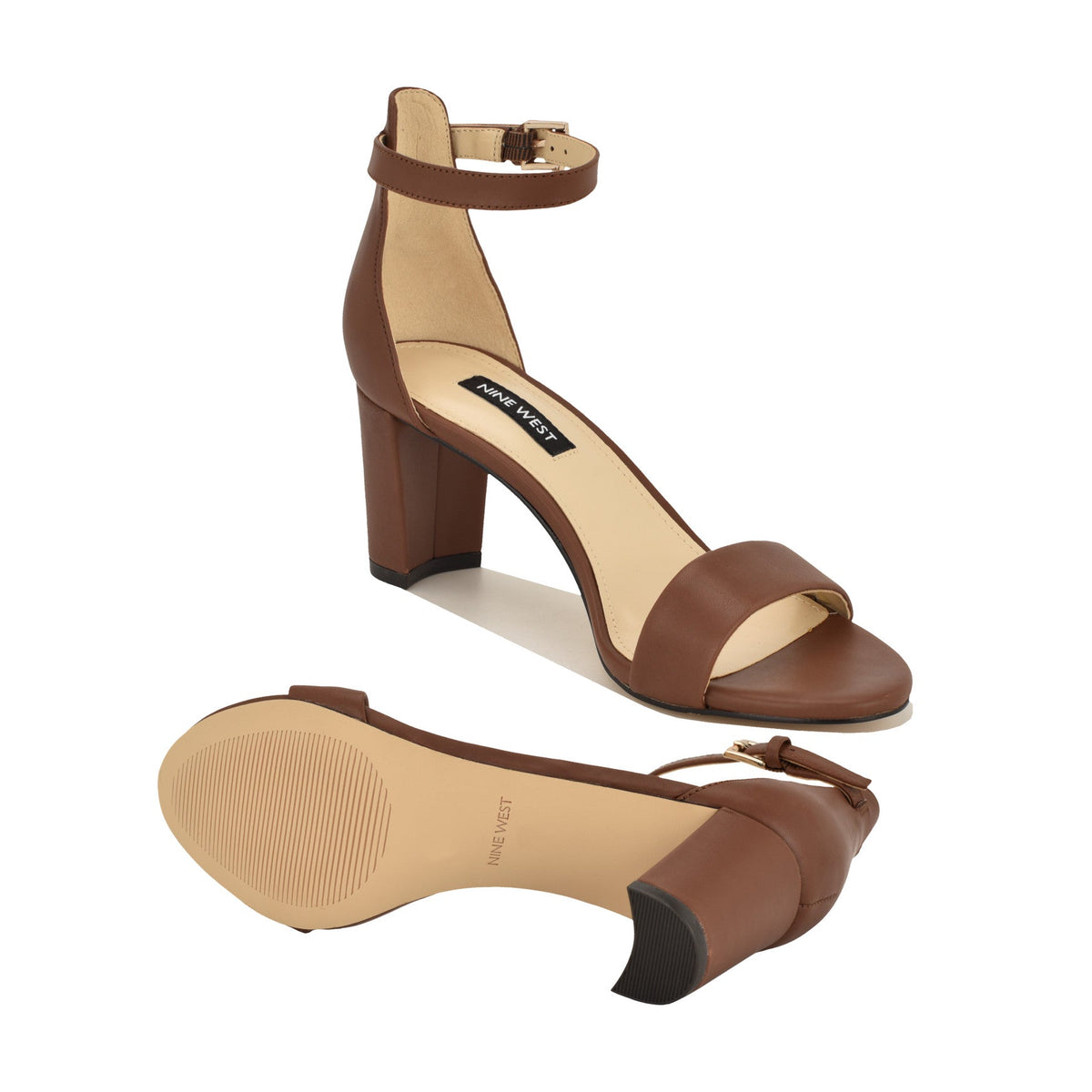 Pruce Ankle Strap Block Heel Sandals