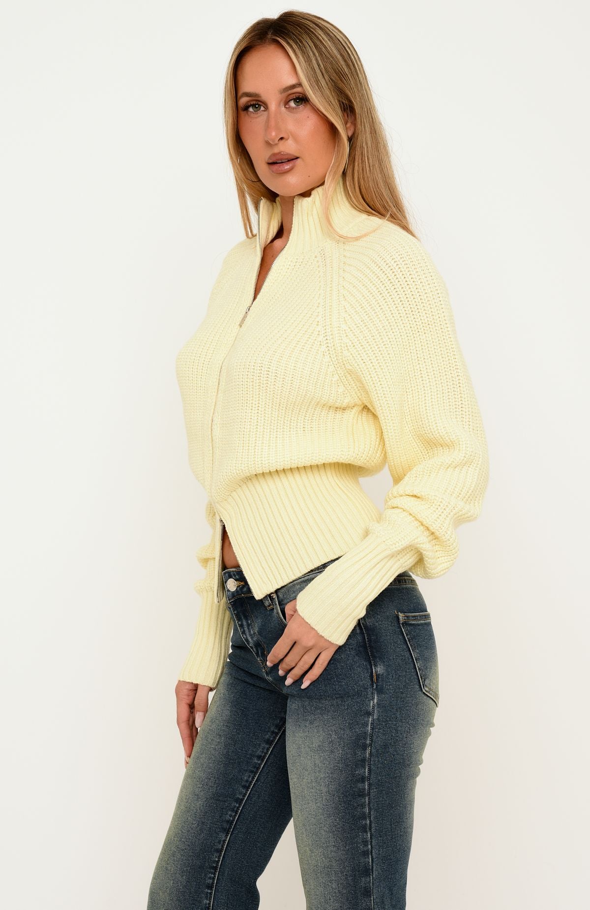 Yelena Knit Cardigan Lemon