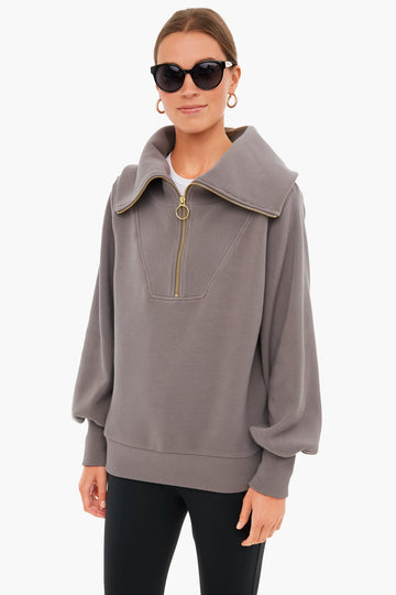 Deep Charcoal Vine Half Zip