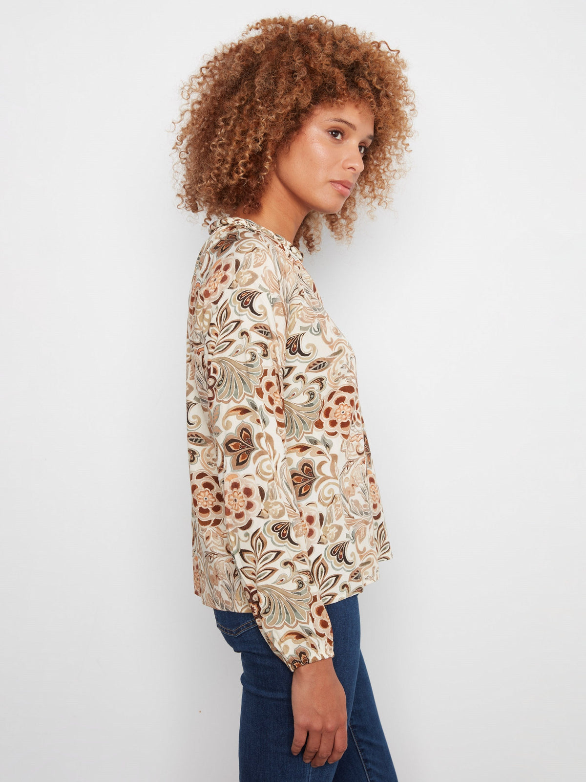 Printed Popover Blouse - Tapestry