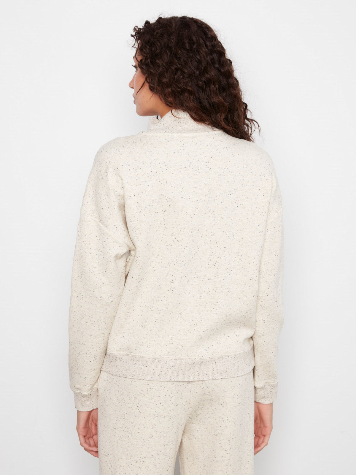 Soft Scuba Half-Zip Sweatshirt - Cookie & Cream