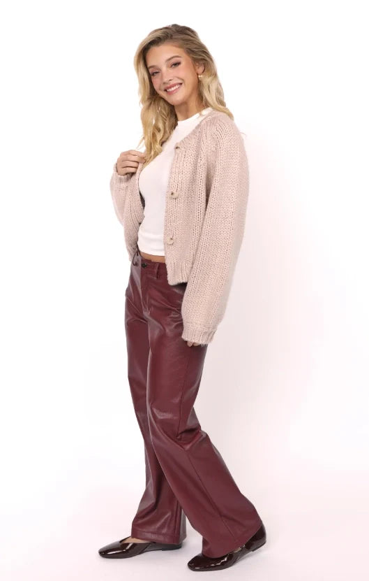 NIGHT VISION FAUX LEATHER PANTS