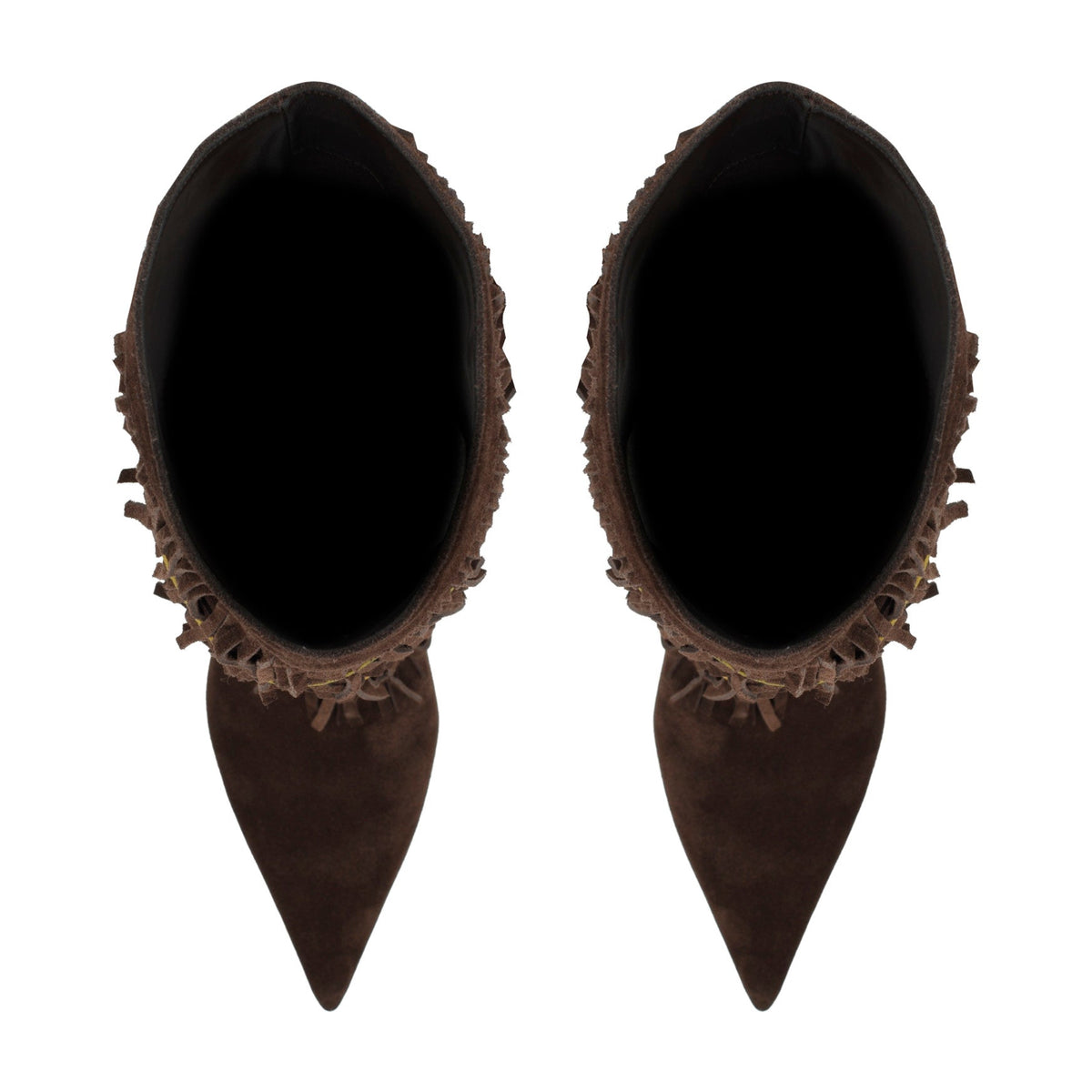 Genviv Leather Fringe Boots