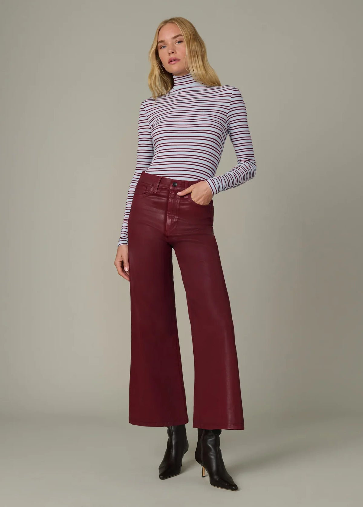 THE MIA WIDE LEG ANKLE COATED