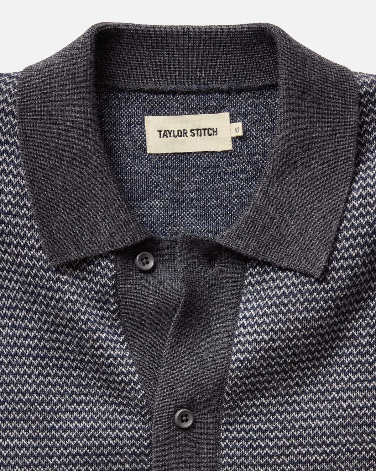 The Nichols Polo in Navy Birdseye Merino