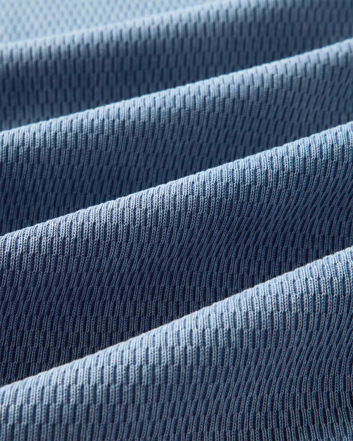 The Organic Cotton Short Sleeve Crew in Washed Blue Waffle