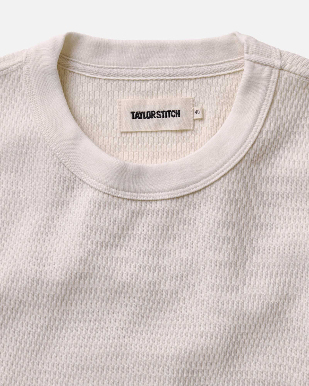 The Organic Cotton Short Sleeve Crew in Vintage White Waffle
