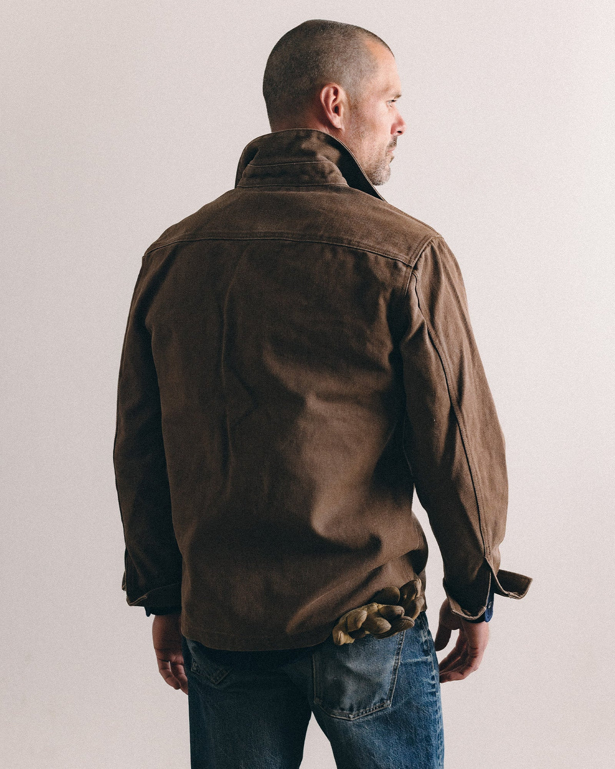 The Shop Shirt in Aged Penny Chipped Canvas