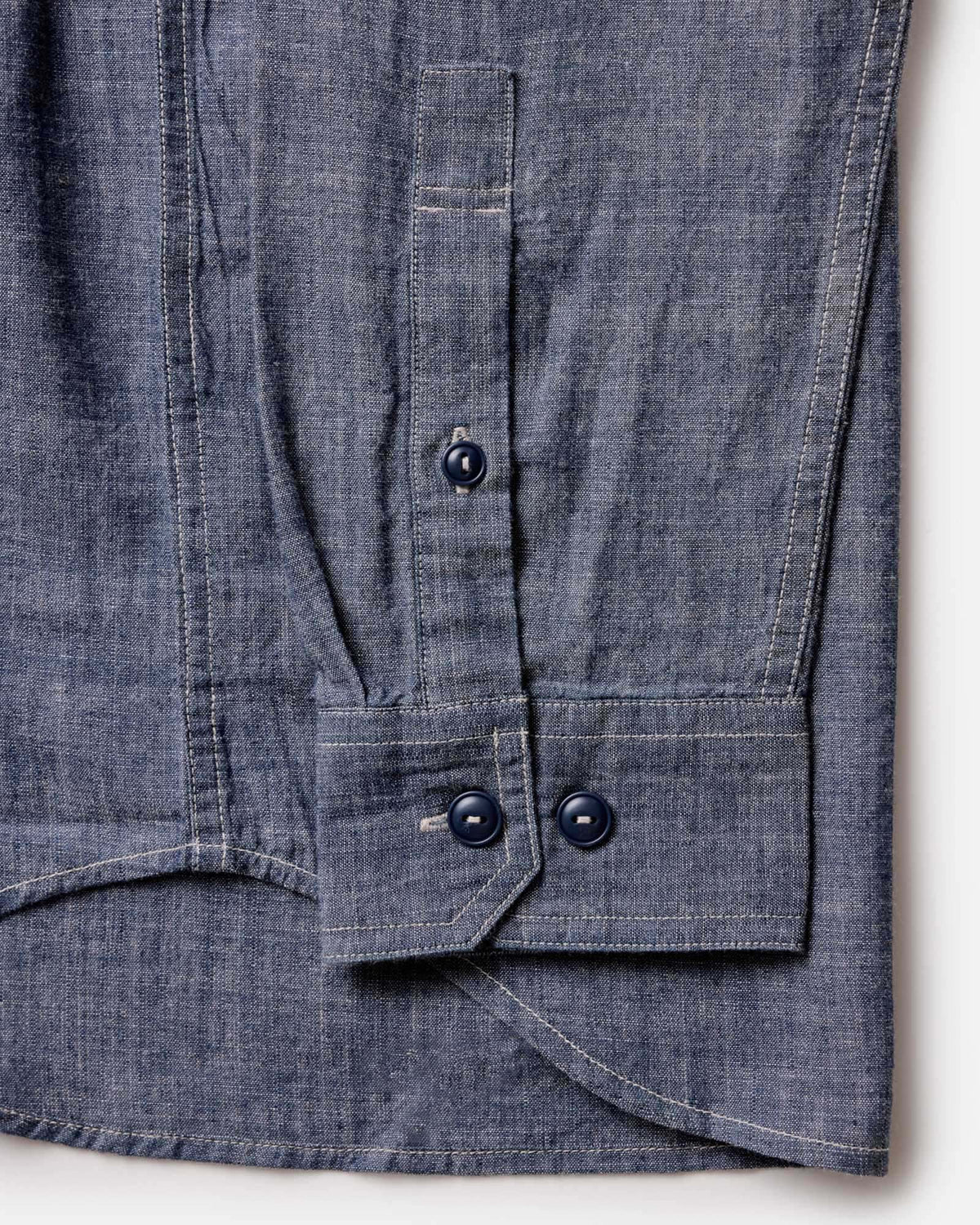 The Foundry Shirt in Rinsed Indigo Chambray