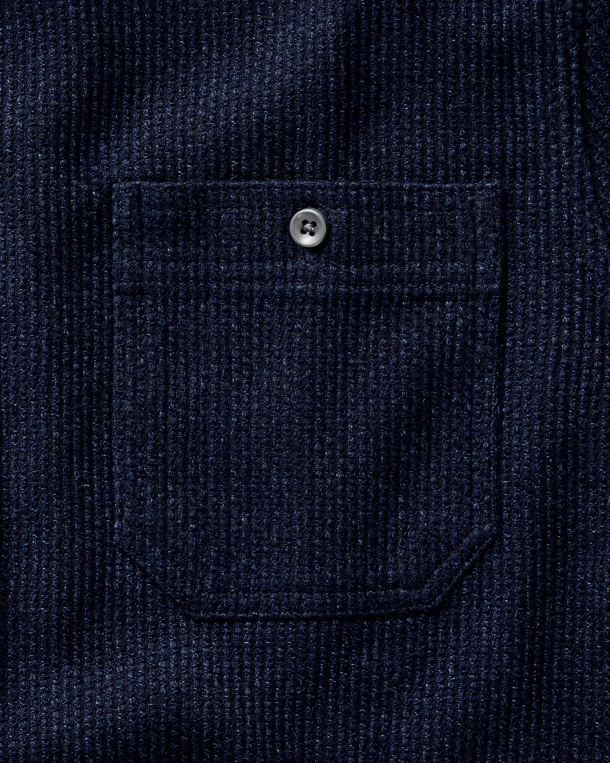 The Utility Shirt in Rinsed Indigo Sashiko