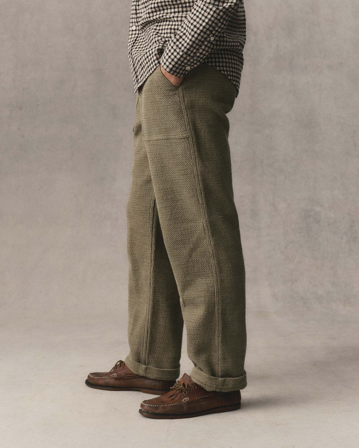 The Breakwater Pant in Cypress Sashiko