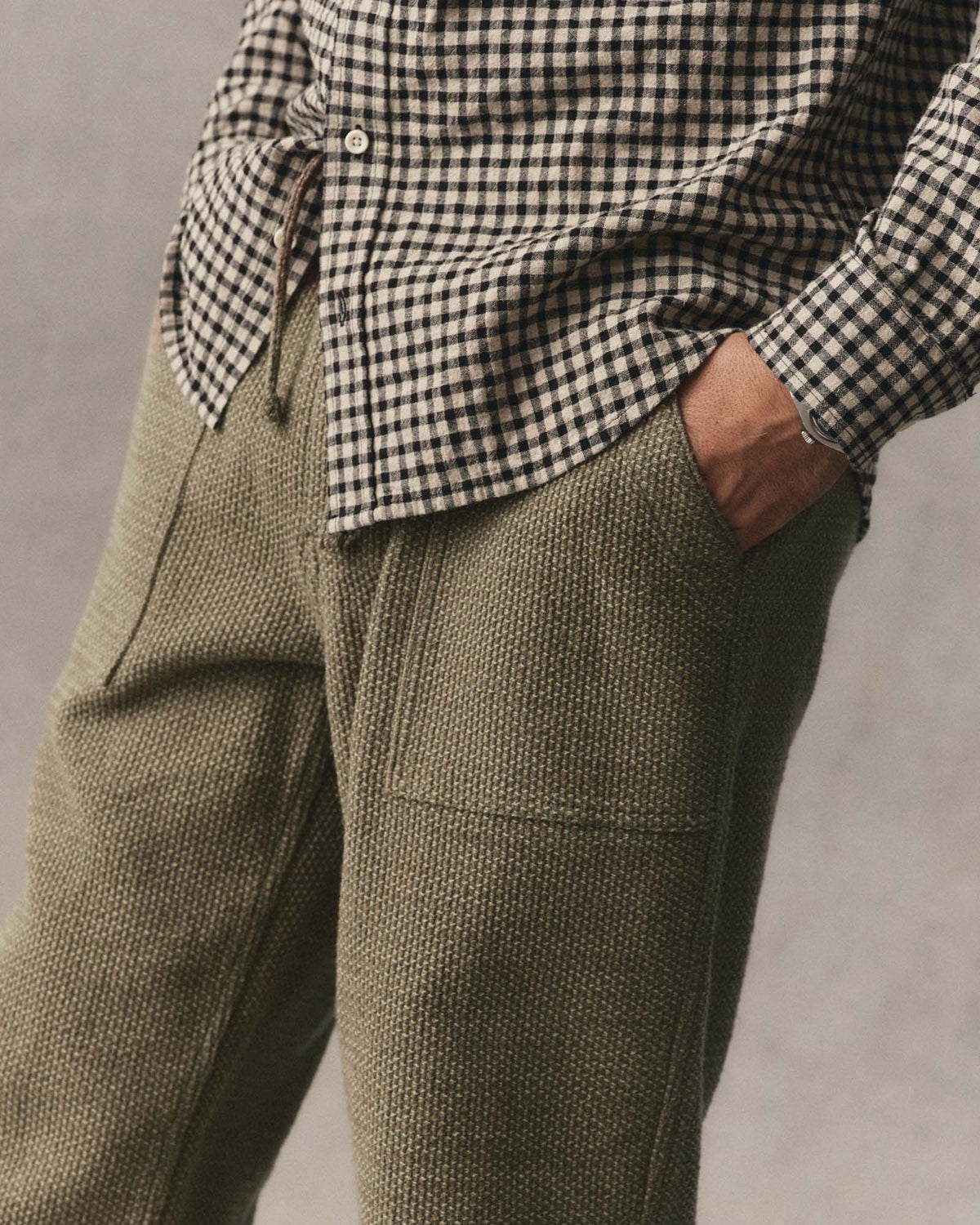 The Breakwater Pant in Cypress Sashiko