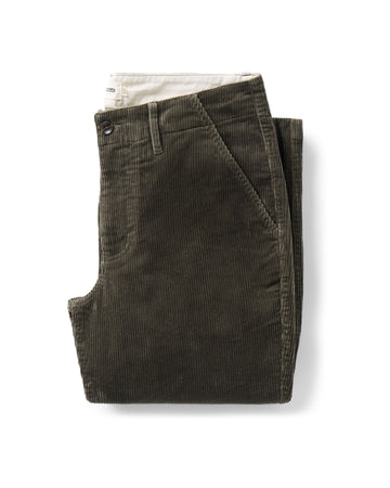 The Carnegie Pant in Smoked Olive Corduroy
