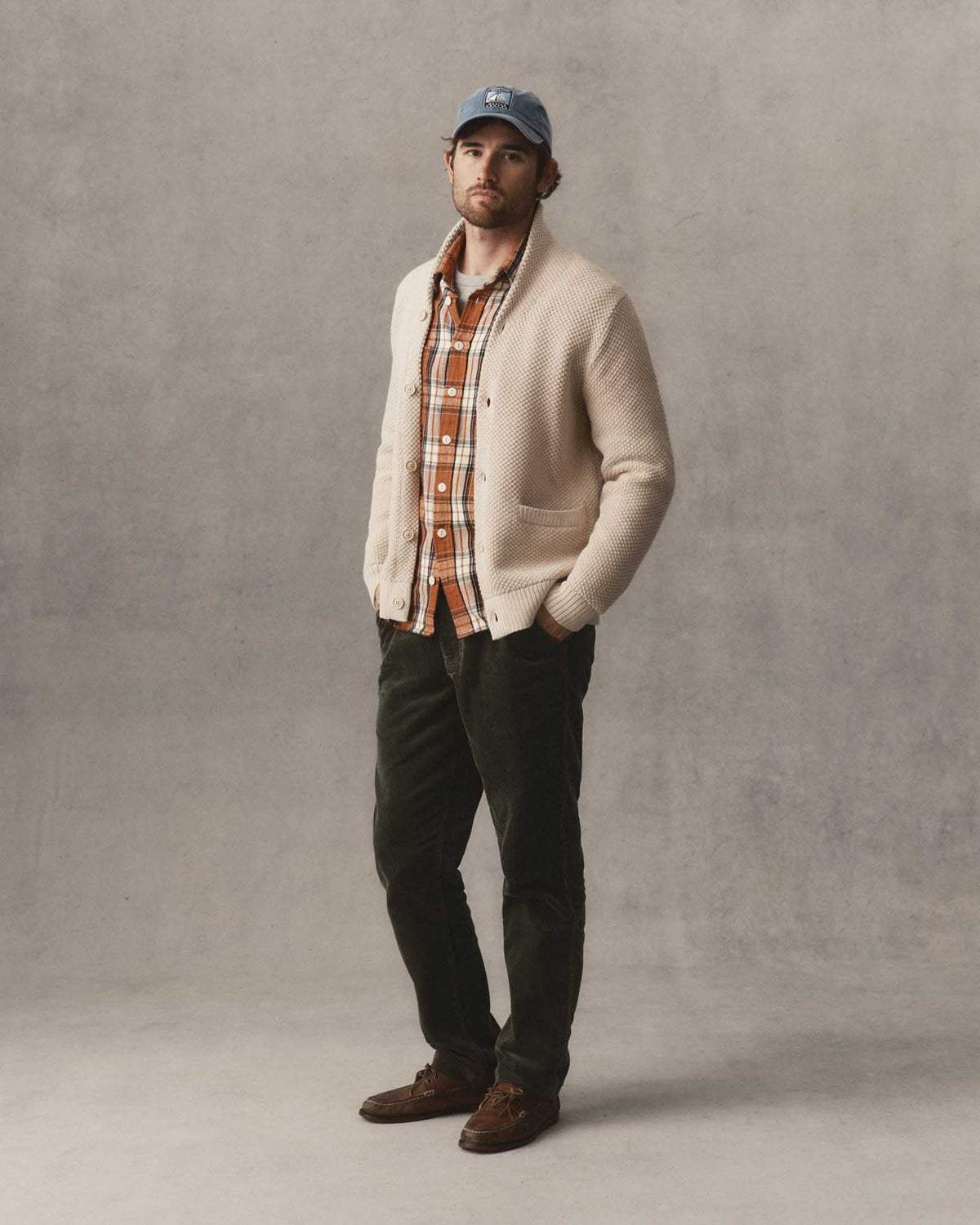 The Carnegie Pant in Smoked Olive Corduroy