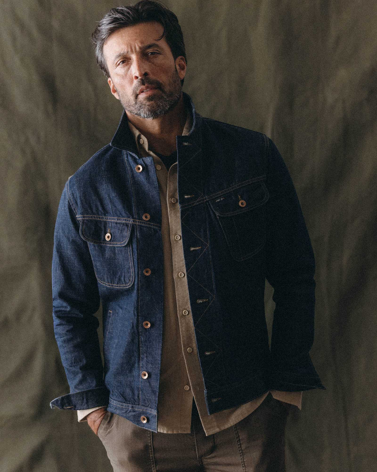 The Long Haul Jacket in Rinsed Organic Selvedge