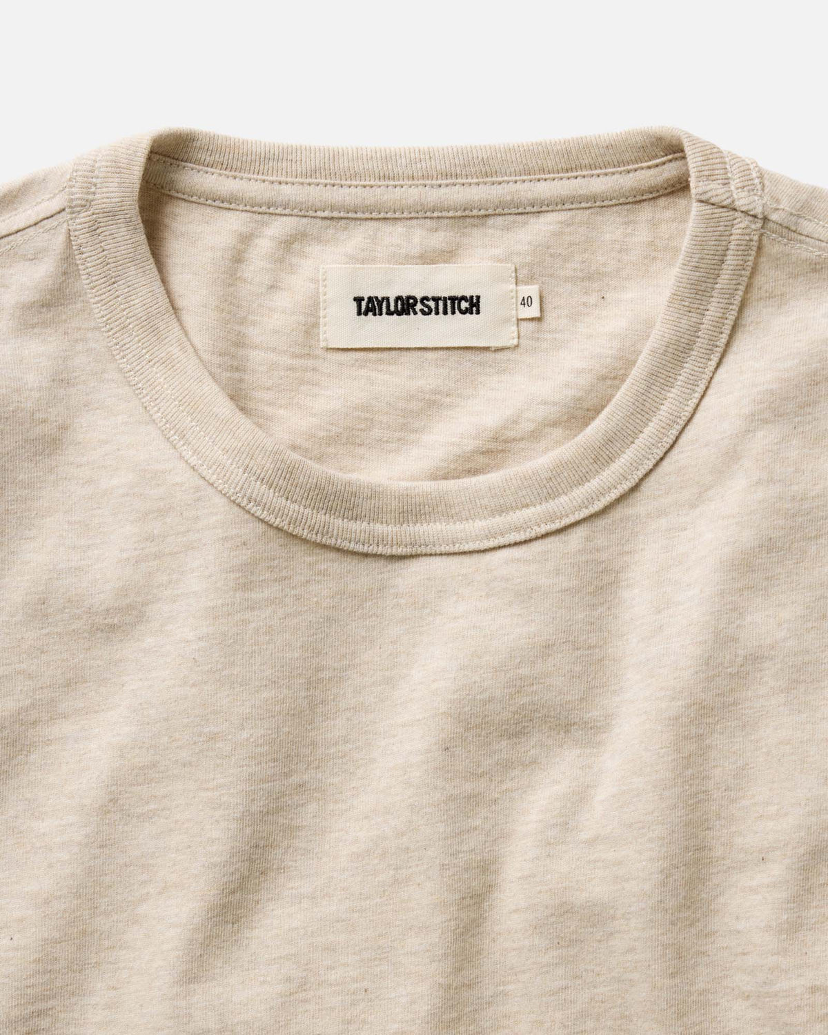 The Organic Cotton Long Sleeve Tee in Heather Oat