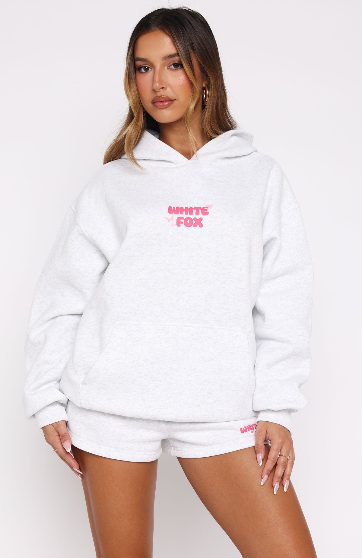 Lucky Thirteen Stephanie Oversized Hoodie Grey Marle