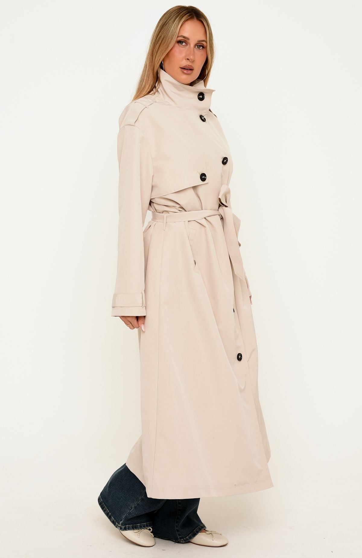 Araminta Trench Coat Beige