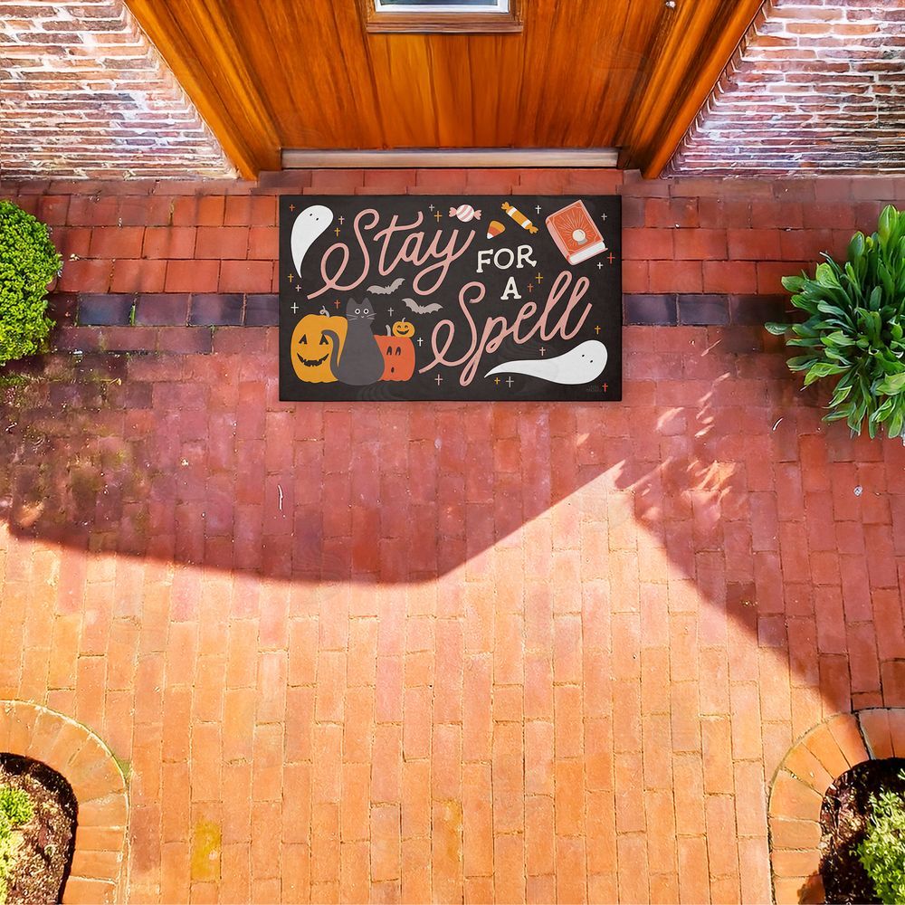 Laura Marshall | Stay for Spell Halloween Welcome Non-Woven Door Mat