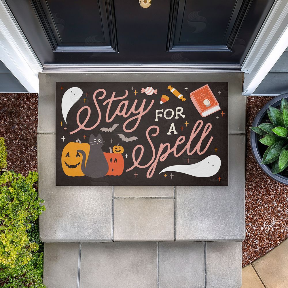 Laura Marshall | Stay for Spell Halloween Welcome Non-Woven Door Mat