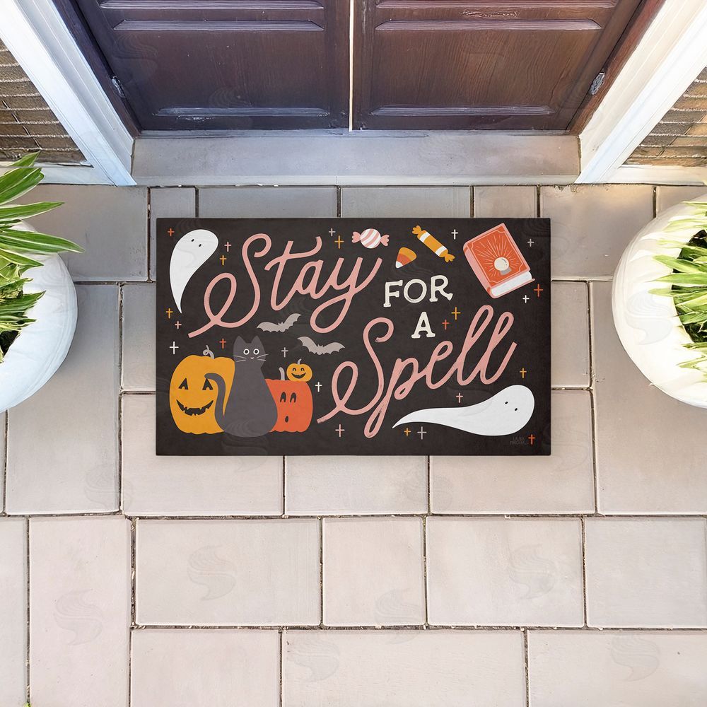 Laura Marshall | Stay for Spell Halloween Welcome Non-Woven Door Mat