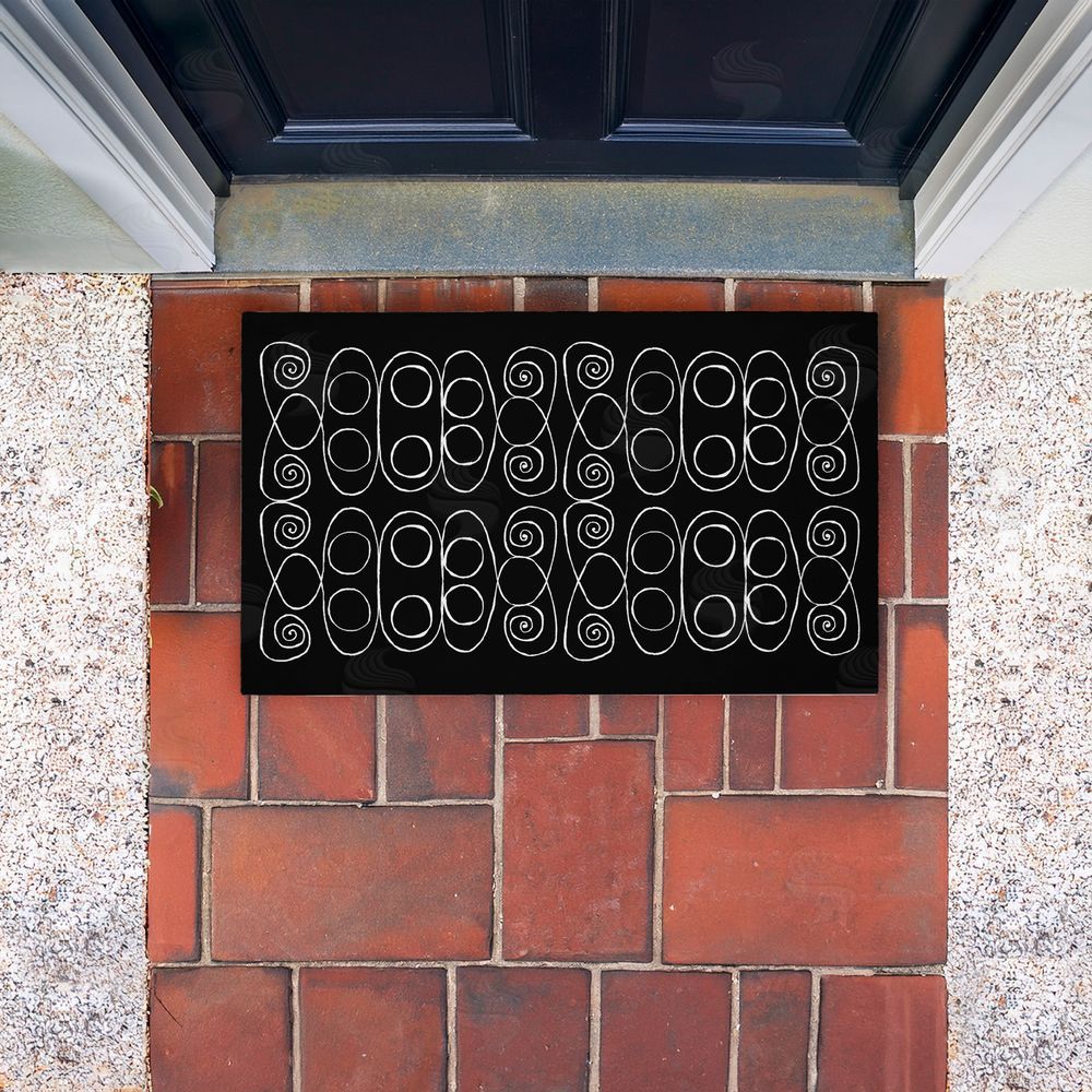 El Perkin | Swirling Spiral Elementals Non-Woven Door Mat