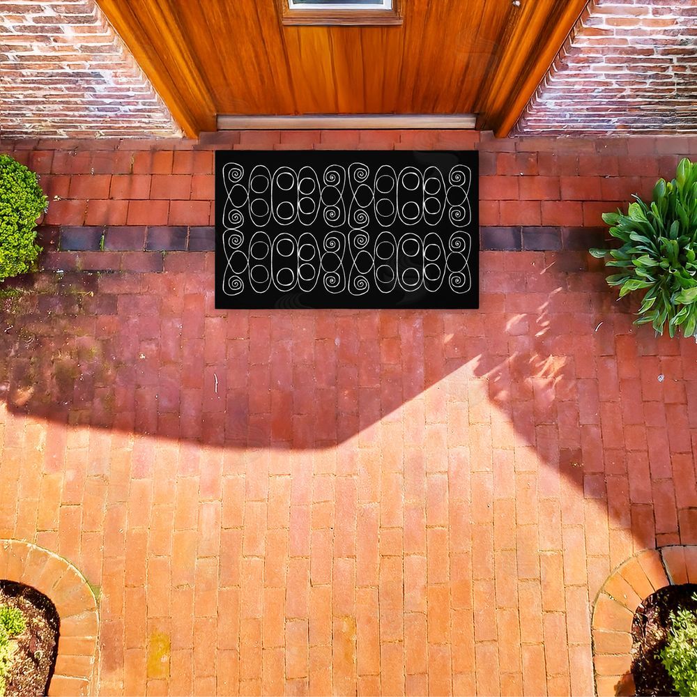 El Perkin | Swirling Spiral Elementals Non-Woven Door Mat