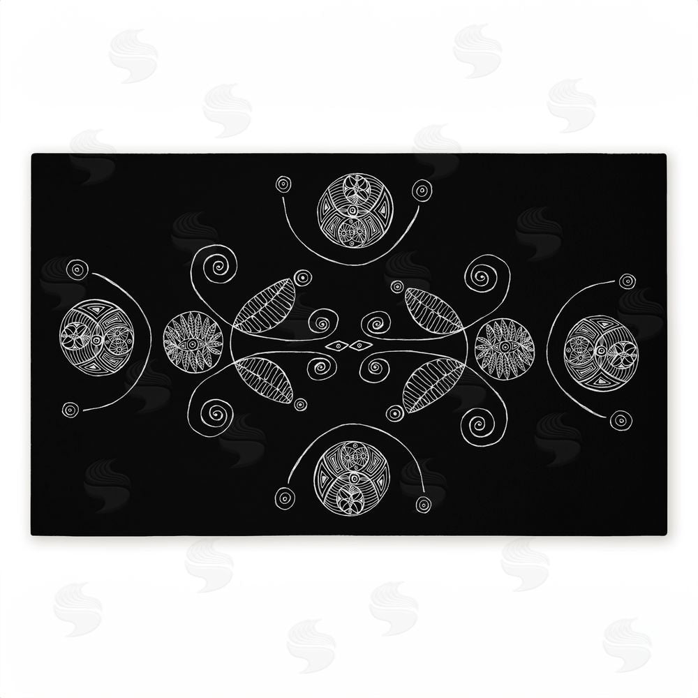 El Perkin | Minimal Elementals on Black Non-Woven Door Mat