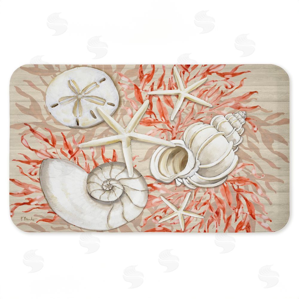 Paul Brent | Coral & White Shells Anti-Fatigue Mat