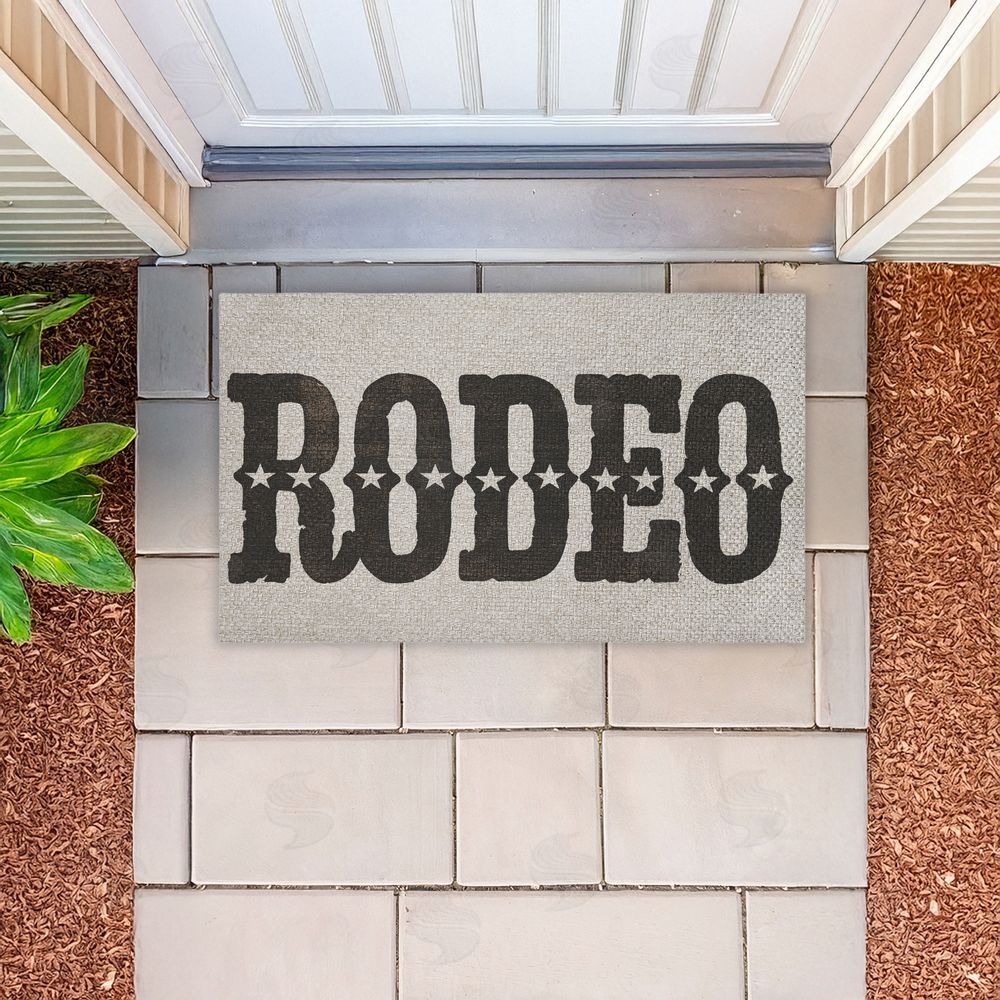Sisi and Seb | Rodeo with Western Stars Faux Sisal Door Mat