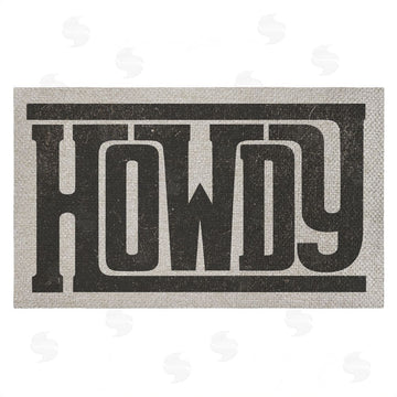 Sisi and Seb | Bold Western Howdy Greeting Faux Sisal Door Mat