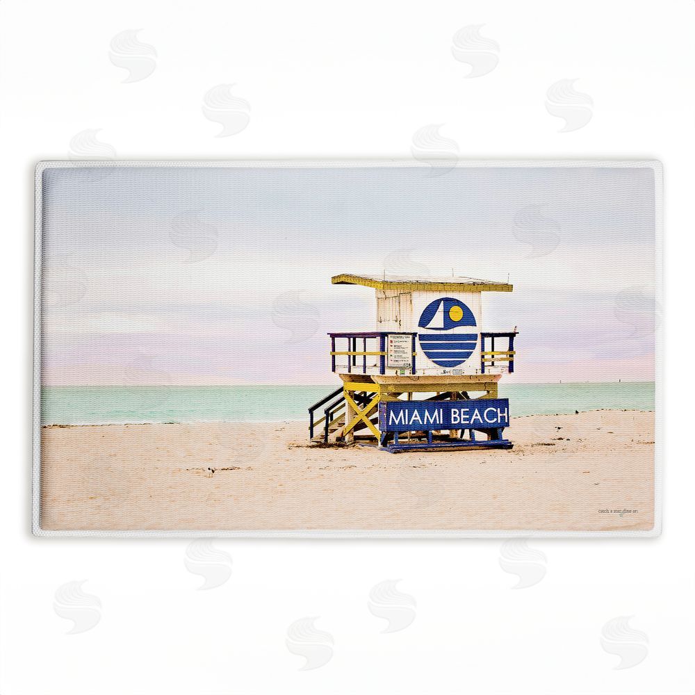 Seven Trees Design | Miami Beach Lifeguard Hut Plush Bath Mat