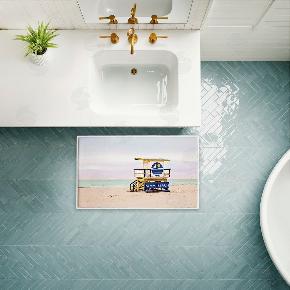 Seven Trees Design | Miami Beach Lifeguard Hut Plush Bath Mat