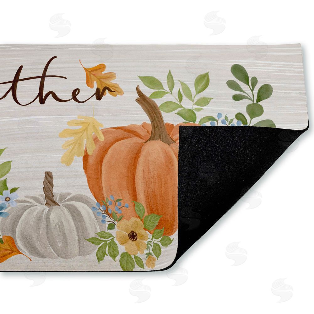 Cat Thurman Designs | Gather Welcome Autumn Pumpkins Non-Woven Door Mat