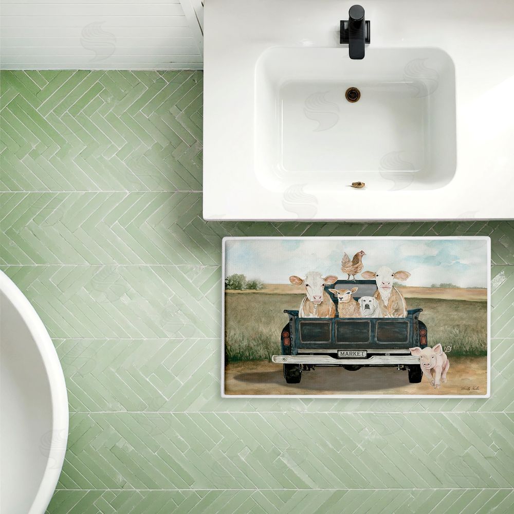 Cindy Jacobs | Ready For A Ride Animals Plush Bath Mat