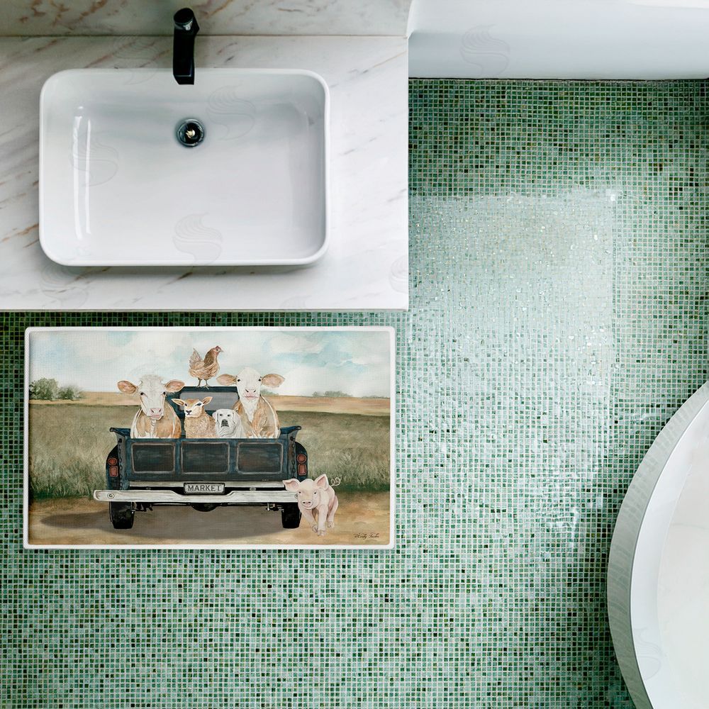 Cindy Jacobs | Ready For A Ride Animals Plush Bath Mat