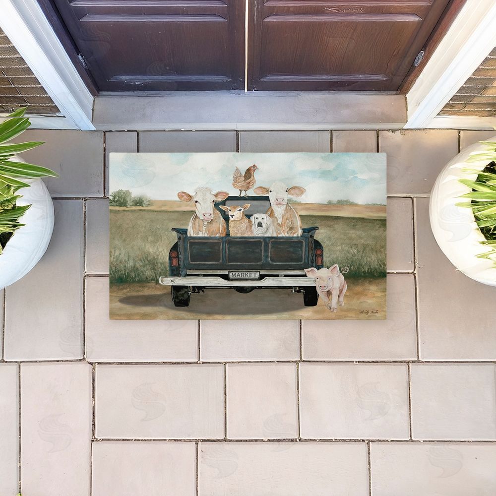 Cindy Jacobs | Ready For A Ride Animals Non-Woven Door Mat