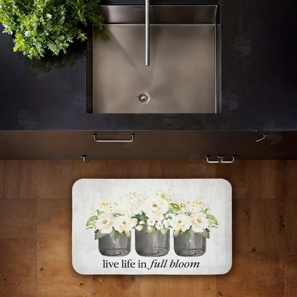 Lettered and Lined | Life In Full Bloom Flowers Anti-Fatigue Mat