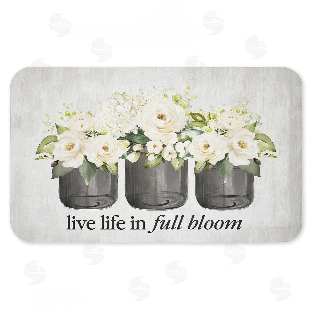 Lettered and Lined | Life In Full Bloom Flowers Anti-Fatigue Mat