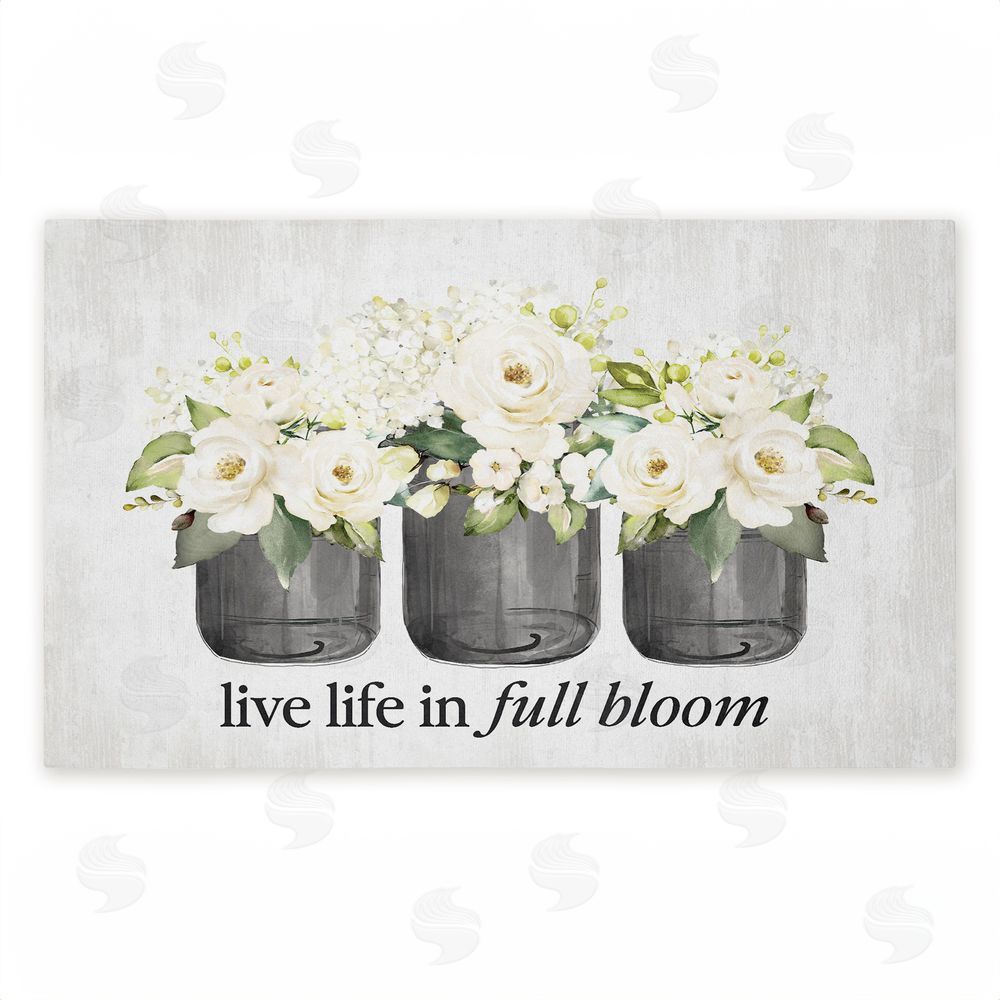 Lettered and Lined | Life In Full Bloom Flowers Non-Woven Door Mat