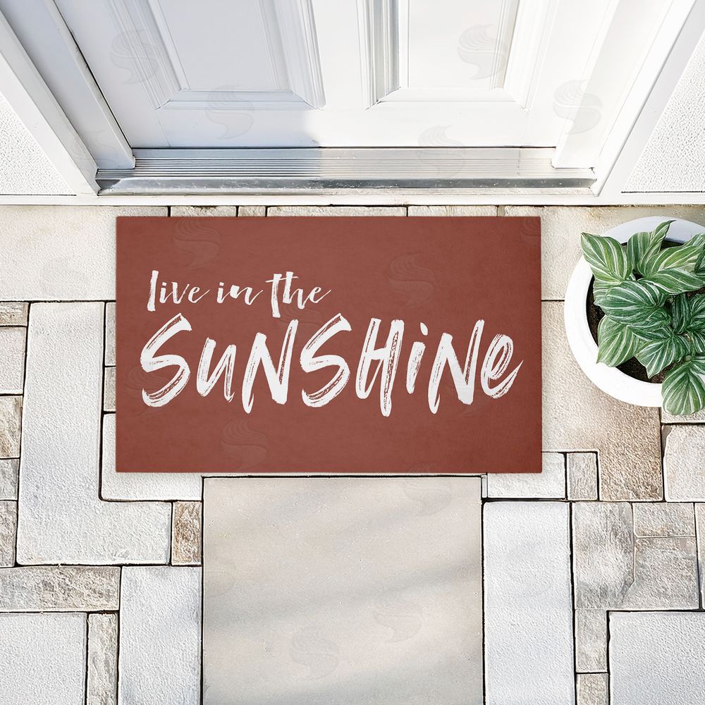 Lettered and Lined | Live In The Sunshine Non-Woven Door Mat