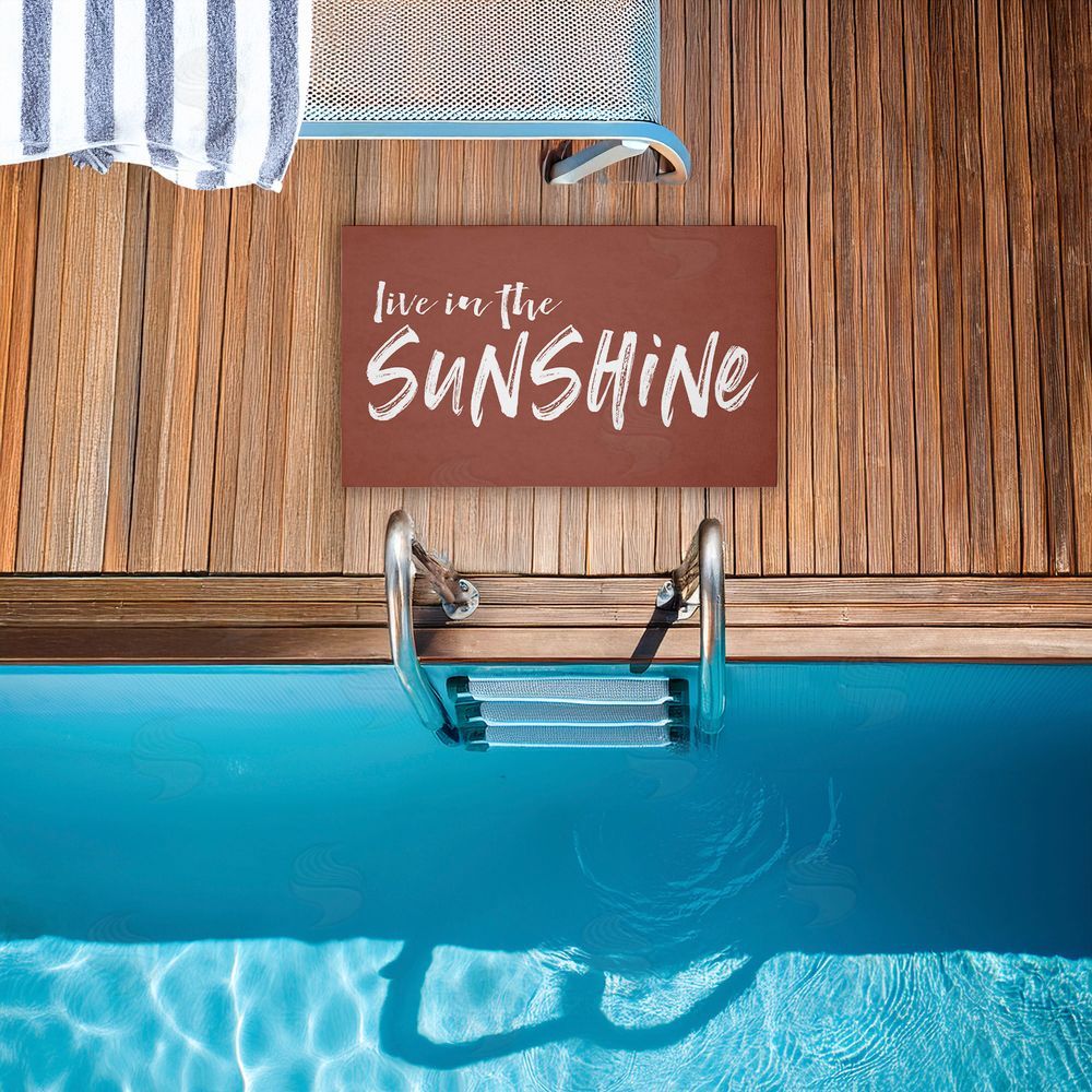 Lettered and Lined | Live In The Sunshine Non-Woven Door Mat