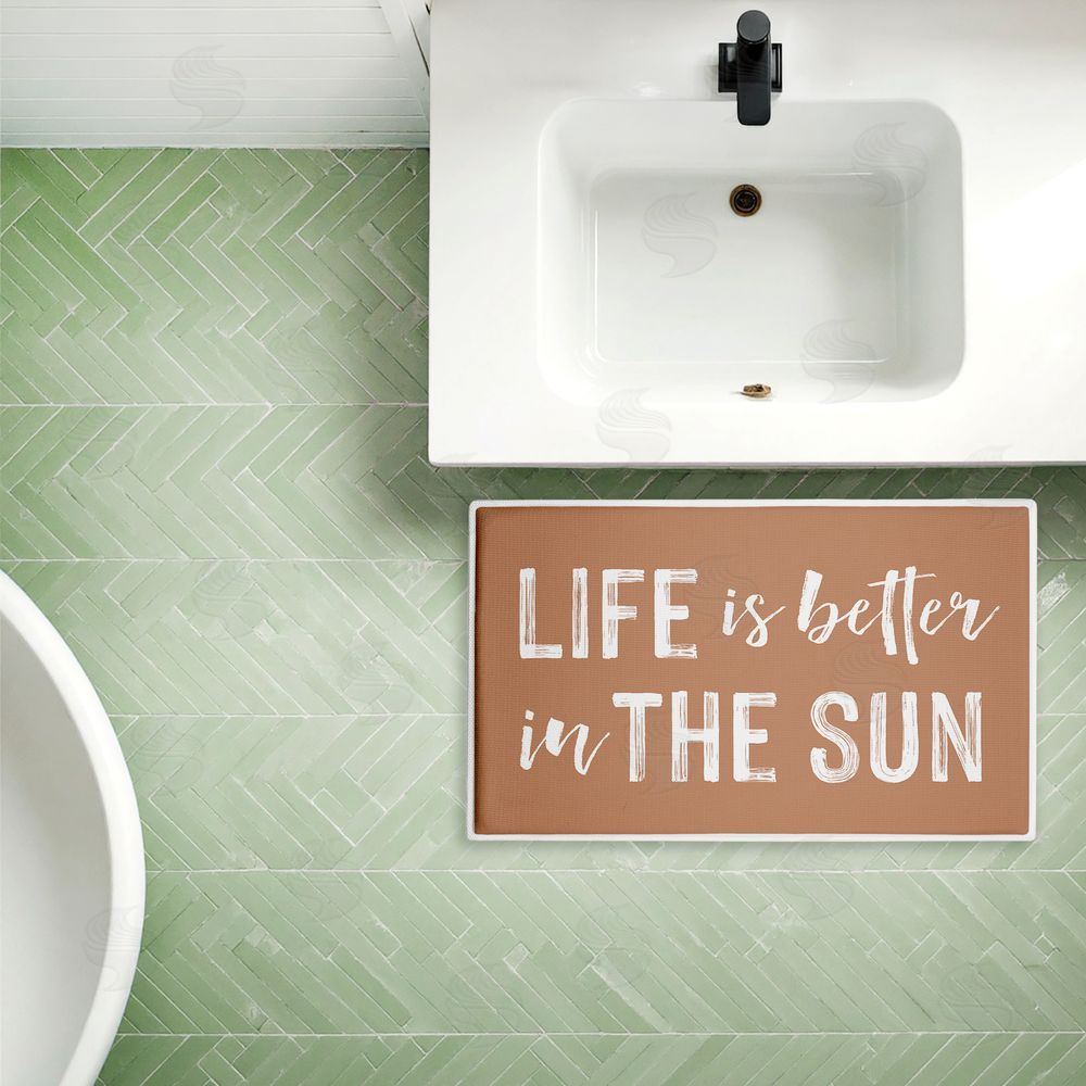Lettered and Lined | Better In The Sun Plush Bath Mat